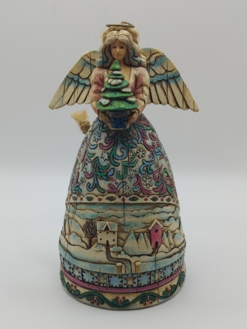 Jim Shore Heartwood Creek "Landscape Sleighs" Angel Resin Figurine 5" 2006